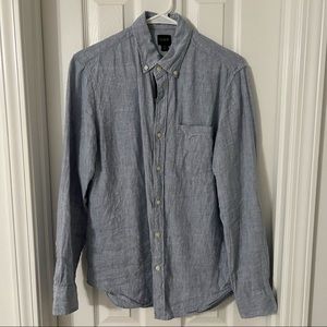 Mens JCrew Linen Button Up (S)